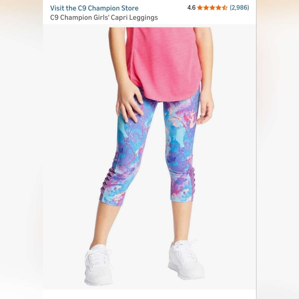 Girls Champion Size 4/5 Capri Leggings NEW